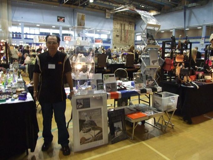 A promotional stand at The Woking Art Deco Fair.
